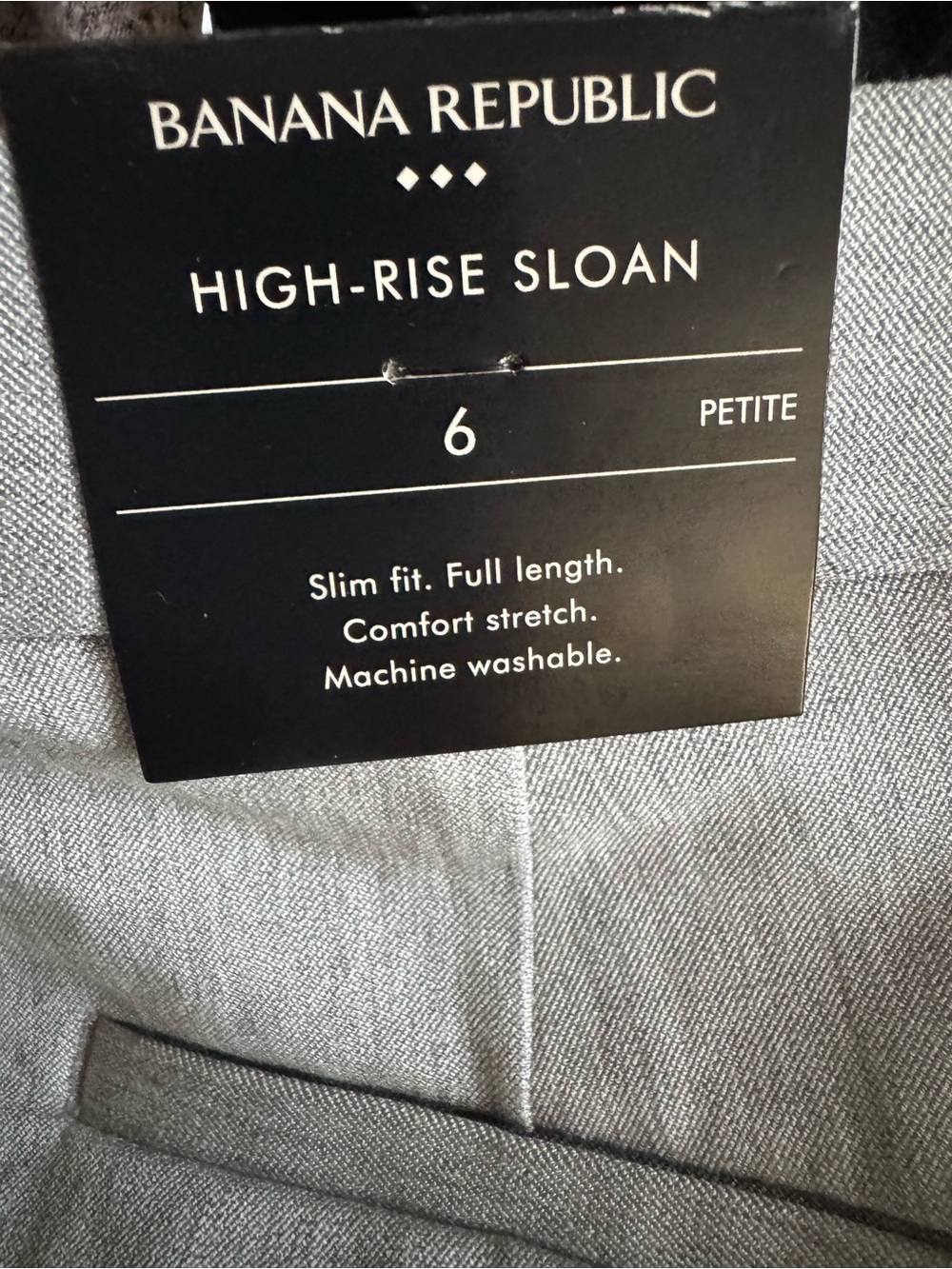 NWT Banana Republic sloan Pant in Light Gray -  Sz 6P - Picture 4 of 6